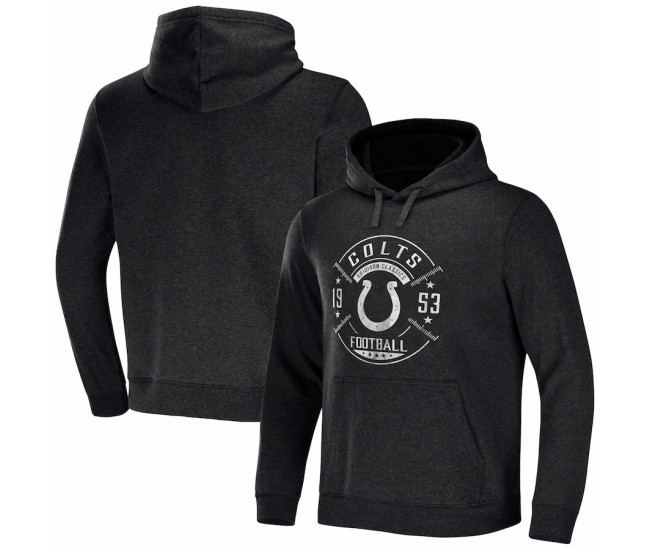 Indianapolis Colts Men's NFL x Darius Rucker Collection by Fanatics Heather Charcoal Radar Pullover Hoodie