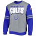 Indianapolis Colts Men's Mitchell & Ness Heather Gray All Over 2.0 Pullover Sweatshirt