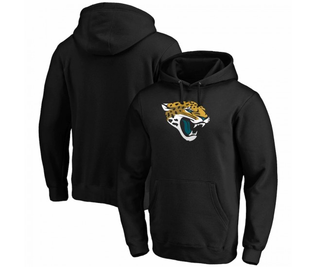 Jacksonville Jaguars Men's Fanatics Branded Black Primary Logo Fitted Pullover Hoodie