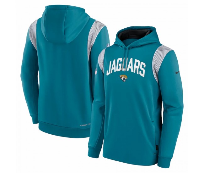 Jacksonville Jaguars Men's Nike Teal Sideline Athletic Stack Performance Pullover Hoodie