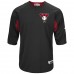 Arizona Diamondbacks Men's Majestic Black/Sedona Red Authentic Collection On-Field 3/4-Sleeve Batting Practice Jersey