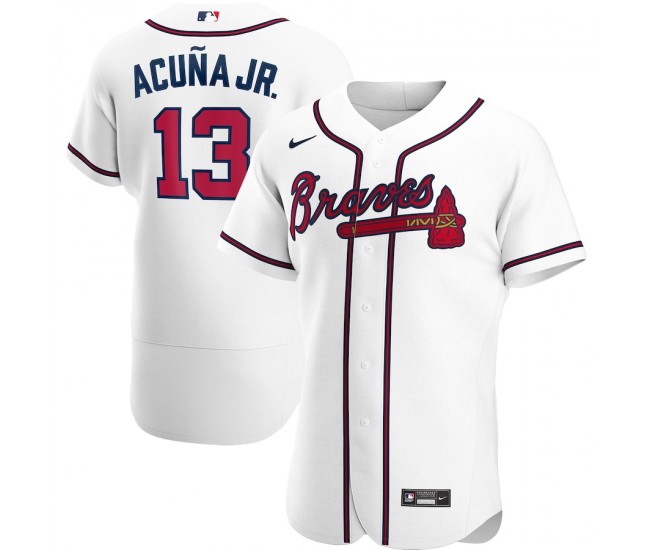 Atlanta Braves Ronald Acuna Jr. Men's Nike White Home Authentic Player Jersey