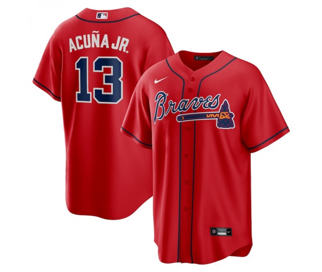 Atlanta Braves Ronald Acuna Jr. Men's Nike Red Alternate Replica Player Name Jersey