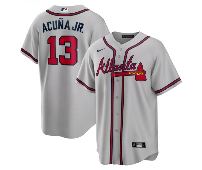 Atlanta Braves Ronald Acuna Jr. Men's Nike Gray Road Replica Player Name Jersey