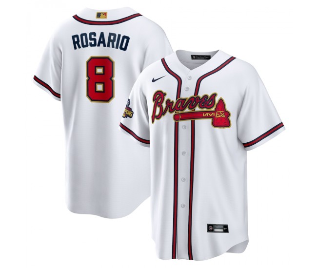 Atlanta Braves Eddie Rosario Men's Nike White 2022 Gold Program Replica Player Jersey