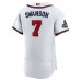 Atlanta Braves Dansby Swanson Men's Nike White 2022 Gold Program Authentic Player Jersey