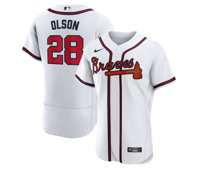 Atlanta Braves Matt Olson Men's Nike White Home Authentic Player Jersey