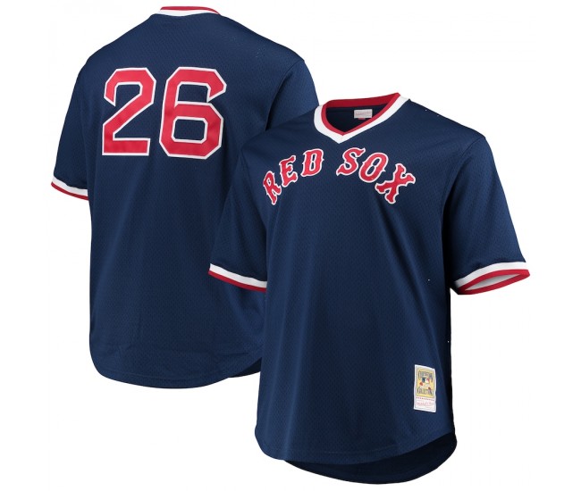 Boston Red Sox Wade Boggs Men's Mitchell & Ness Navy Big & Tall Cooperstown Collection Mesh Batting Practice Jersey