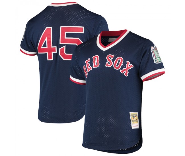 Boston Red Sox Pedro Martinez Men's Mitchell & Ness Navy 1999 Cooperstown Collection Mesh Batting Practice Jersey