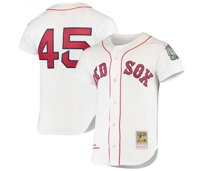 Boston Red Sox Pedro Martinez Men's Mitchell & Ness White 1999 Cooperstown Collection Home Authentic Jersey