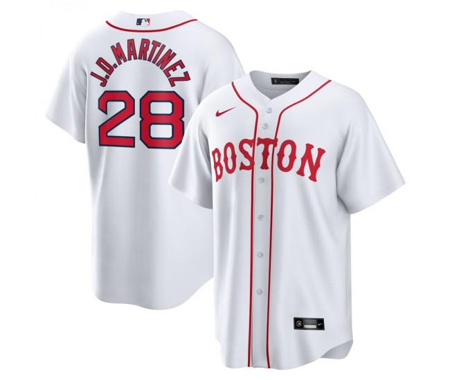 Boston Red Sox J.D. Martinez Men's Nike White 2021 Patriots' Day Official Replica Player Jersey