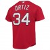 Boston Red Sox David Ortiz Men's Mitchell & Ness Red Cooperstown Collection Mesh Batting Practice Jersey