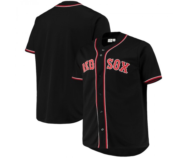 Men's Boston Red Sox Black/Red Big & Tall Pop Fashion Jersey