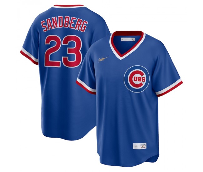 Chicago Cubs Ryne Sandberg Men's Nike Royal Road Cooperstown Collection Player Jersey