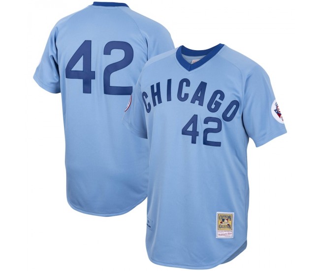 Chicago Cubs Bruce Sutter Men's Mitchell & Ness Light Blue Road 1976 Cooperstown Collection Authentic Jersey