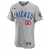 Chicago Cubs Men's Nike Gray Road Authentic Custom Jersey