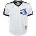 Chicago White Sox Carlton Fisk Men's Mitchell & Ness White Cooperstown Mesh Batting Practice Jersey