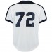 Chicago White Sox Carlton Fisk Men's Mitchell & Ness White Cooperstown Mesh Batting Practice Jersey