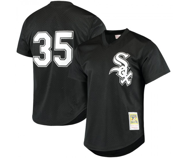 Chicago White Sox Frank Thomas Men's Mitchell & Ness Black Cooperstown Mesh Batting Practice Jersey