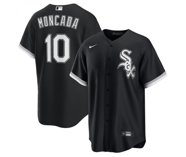 Chicago White Sox Yoan Moncada Men's Nike Black Alternate Replica Player Name Jersey