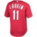 Cincinnati Reds Barry Larkin Men's Mitchell & Ness Red Throwback Cooperstown Mesh Batting Practice Jersey