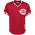 Cincinnati Reds Barry Larkin Men's Mitchell & Ness Red Fashion Cooperstown Collection Mesh Batting Practice Jersey