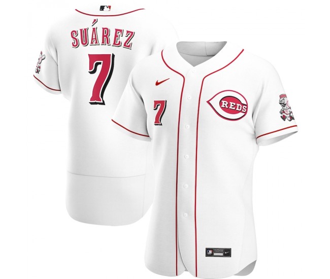 Cincinnati Reds Eugenio Suarez Men's Nike White Home Authentic Player Jersey