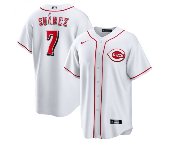 Cincinnati Reds Eugenio Suarez Men's Nike White Home Replica Player Name Jersey