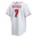 Cincinnati Reds Eugenio Suarez Men's Nike White Home Replica Player Name Jersey