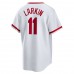 Cincinnati Reds Barry Larkin Men's Nike White Home Cooperstown Collection Player Jersey