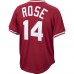 Cincinnati Reds Pete Rose Men's Mitchell & Ness Red Cooperstown Collection Mesh Batting Practice Jersey