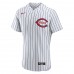 Cincinnati Reds Mike Moustakas Men's Nike White 2022 MLB at Field of Dreams Game Authentic Player Jersey