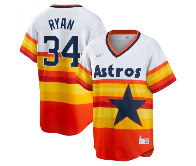 Houston Astros Nolan Ryan Men's Nike White Home Cooperstown Collection Player Jersey