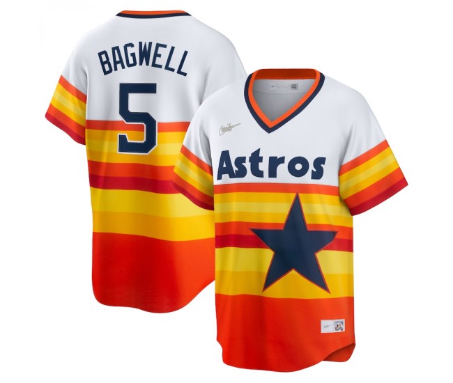 Houston Astros Jeff Bagwell Men's Nike White Home Cooperstown Collection Player Jersey