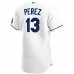 Kansas City Royals Salvador Perez Men's Nike White Home Authentic Player Jersey