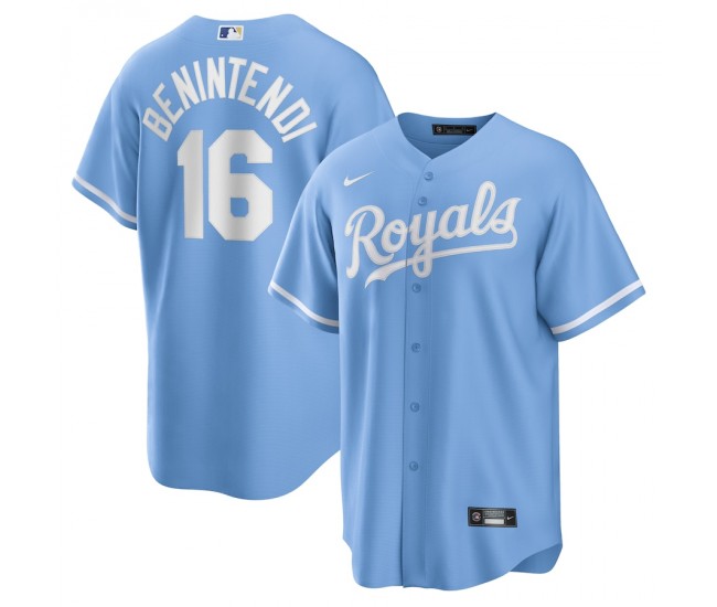 Kansas City Royals Andrew Benintendi Men's Nike Light Blue Alternate Replica Player Jersey