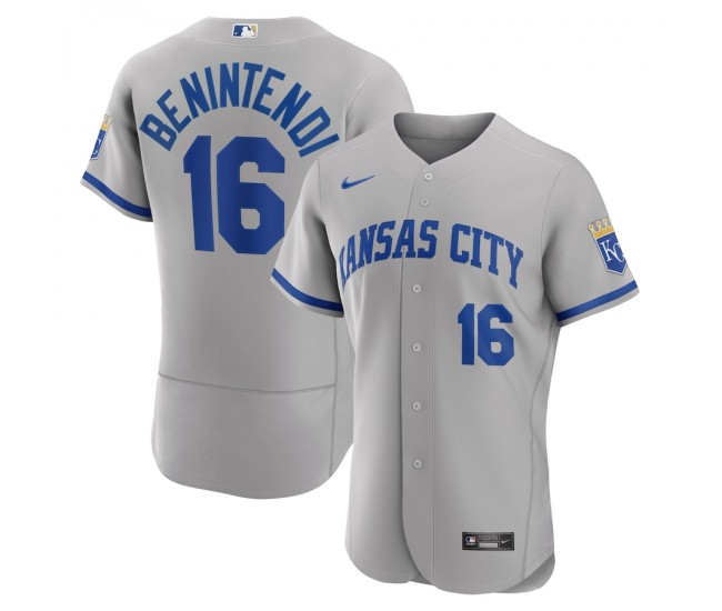 Kansas City Royals Andrew Benintendi Men's Nike Gray 2022 Road Authentic Player Jersey