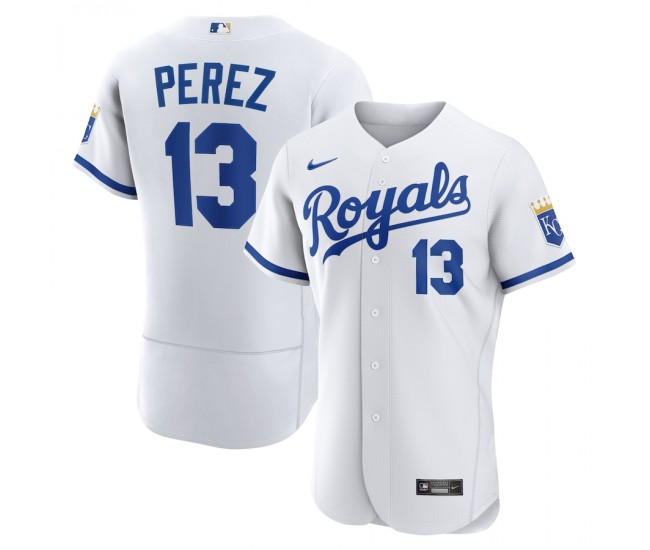 Kansas City Royals Salvador Pérez Men's Nike White 2022 Home Authentic Player Jersey