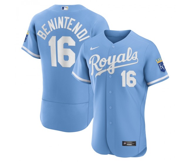 Kansas City Royals Andrew Benintendi Men's Nike Light Blue 2022 Alternate Authentic Player Jersey