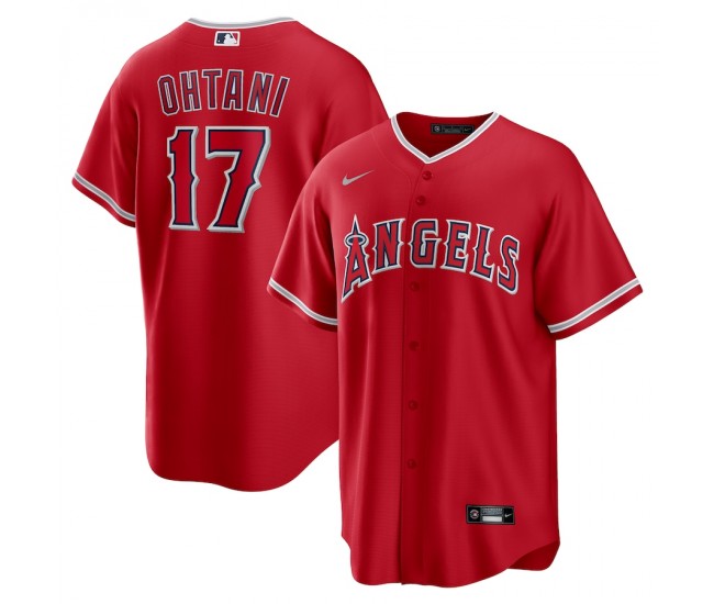 Los Angeles Angels Shohei Ohtani Men's Nike Red Alternate Replica Player Name Jersey