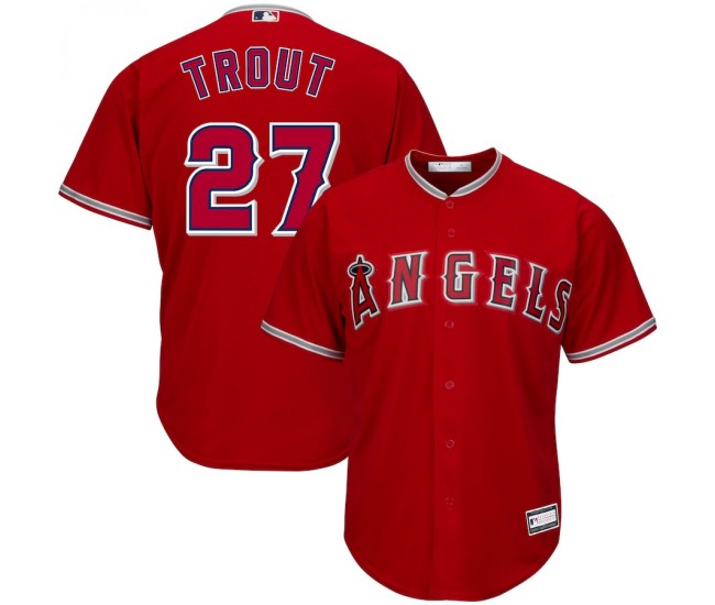 Men's Los Angeles Angels Mike Trout Red Big & Tall Replica Player Jersey