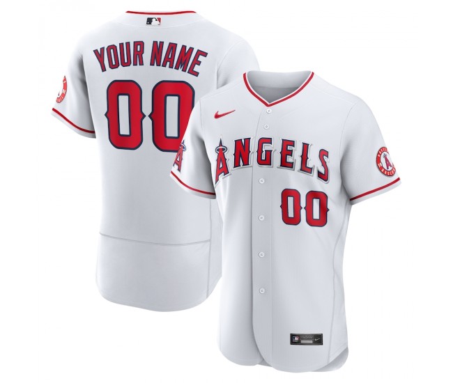 Los Angeles Angels Men's Nike White Home Authentic Custom Jersey