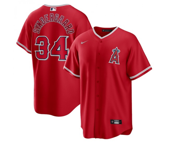 Los Angeles Angels Noah Syndergaard Men's Nike Red Alternate Replica Player Jersey