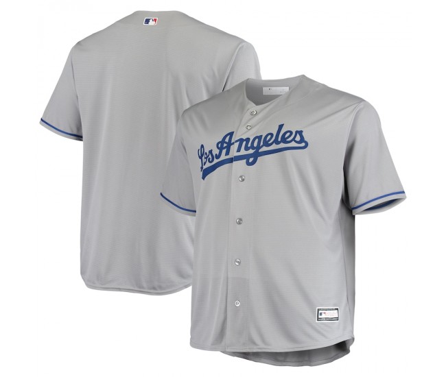 Men's Los Angeles Dodgers Gray Big & Tall Replica Team Jersey