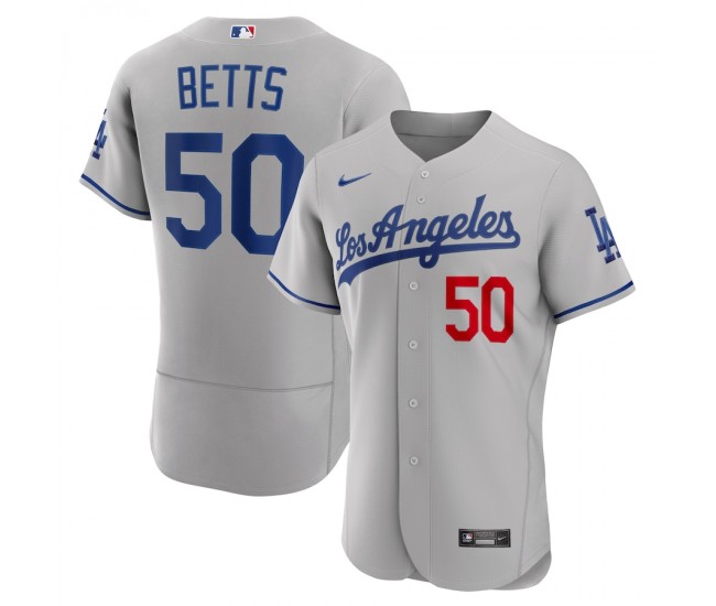 Los Angeles Dodgers Mookie Betts Men's Nike Gray Away Authentic Player Jersey