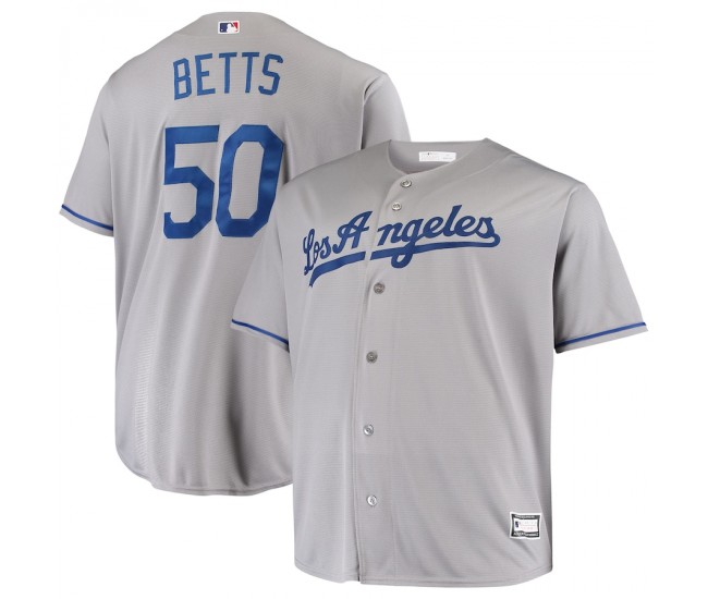 Men's Los Angeles Dodgers Mookie Betts Gray Big & Tall Replica Player Jersey