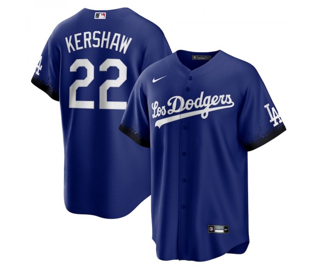 Los Angeles Dodgers Clayton Kershaw Men's Nike Royal 2021 City Connect Replica Player Jersey