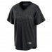 Brooklyn Dodgers Jackie Robinson Men's Nike Black Pitch Black Fashion Replica Player Jersey