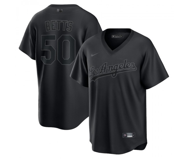 Los Angeles Dodgers Mookie Betts Men's Nike Black Pitch Black Fashion Replica Player Jersey