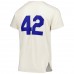 Men's Brooklyn Dodgers Jackie Robinson Mitchell & Ness Cream 1955 Cooperstown Collection Authentic Jersey